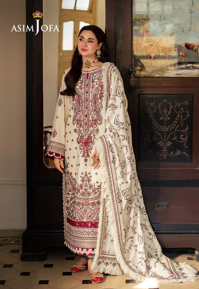 Asim Jofa Lawn-3PC Embroidered Shirt With Digital Printed Dupatta-1178