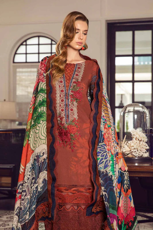 MARIA B 3PC Lawn Printed Shirt With Printed Dupatta And Trouser-778